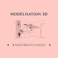 Page de couverture du réel instagram montrant la projection 3D du salon à l'ambiance "rayonnement élégant"